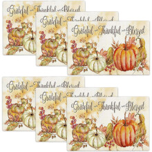 Herfstpompoen placemats set van 6
