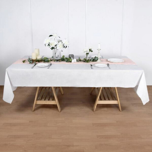 Nappe en papier non tissé blanc 108 x 40 pouces