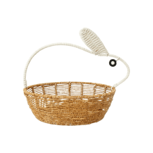 Panier de rangement en osier Lapin de Pâques 30 x 22 x 25 cm