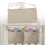 Borsa portaoggetti da comodino a doppio strato in cotone, beige/kaki 1