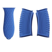 Lot de 3 maniques en silicone pour poignées de casseroles, résistantes à la chaleur