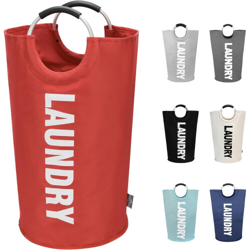 Panier à linge pliable de 90 L avec poignée souple