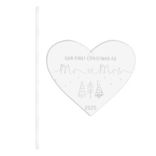 Our First Christmas Married Ornament Bridal Shower Gift for Winter New Year