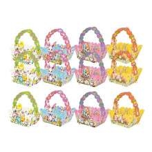 12 Pieces Easter Baskets Empty for Kids Decorative Party Decoration Colorful