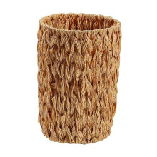 Hand Woven Trash Can Paper Basket Waste Bin for Office Kitchen Laundry Room