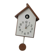 Chiming Cuckoo Clock with Pendulum Coo Coo Clock Gift Office Wood Wall Clock