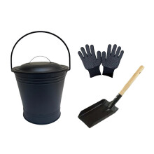 Ash Bucket Accessories Metal with Handle Spade for Fire Pits Outdoor Hearth