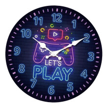 Gaming Room Wall Clock Gift Creative Modern Convenient Durability Wall Decor