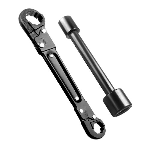 Double Ended Pipe Wrench for Supply Nut Installation Compression Angle Stop