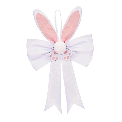 Easter Bunny Bow Ornament with Lights Cute Easter Gift for Tree Store Office