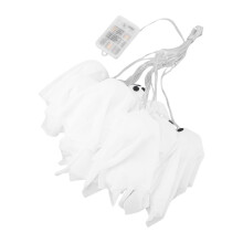 Geister-Lichterkette 3 AA-Batterien, 8 Modi, 10 Ornamente