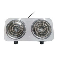 Electric Countertop Double Burner Power Indicator Lights 2 Burner Hot Plates
