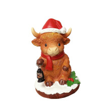 Highland Cow Statue Sculpture Party Favors Collection Novelty Christmas