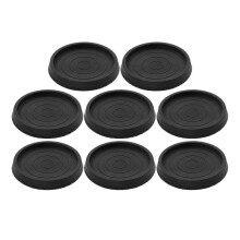 8Pcs Round Rubber Caster Cups Protect Any Flooring Furniture Pads Table Chair