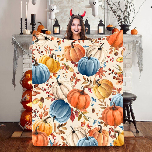 Halloween Ghost Flannel Nap Blanket 100 x 130 cm