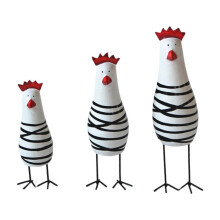 3x Chicken Rooster Decor Modern Rooster Statue for Easter Wedding Bedroom