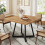 Tribesigns Tribesigns Square Dining Table for 2,31.5 Modern Dinner Table with Metal Base  Kitchen Table,Natural & Black 1