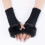 Rhombic Pattern Fingerless Arm Covers Acrylic Fibre-White 4