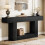 Tribesigns Tribesigns 63 Console Table  Farmhouse 2-Tier Entryway Table with U-Shaped Base,Black 1
