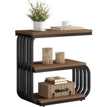 Tribesigns Kleiner Beistelltisch, schmaler Seiten- oder Nachttisch, 3-stufiges Design