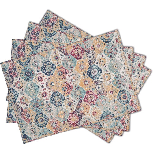 Set de 4 sets de table bohèmes en lin, 45,7 x 30,5 cm 1