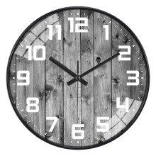 Designice atomic wall clock rustic grey 12 inch