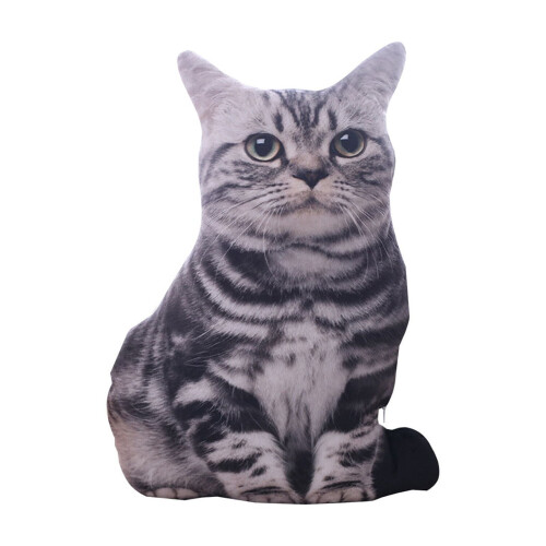 3D Plush Cat Accent Pillows Decorative Cushions 2 Pack 1