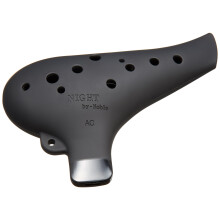 Night By Noble Plastic Ocarina Alto C Tone Black Rubber Finish