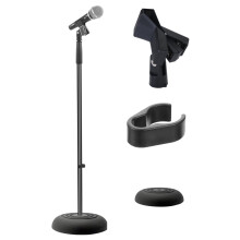 Pyle, Microphone Stand, Universal Mic Mount with Heavy Compact Base, Portable Mic Stand, Boom, Height Adjustable Straight Stands (85 – 152 cm.)