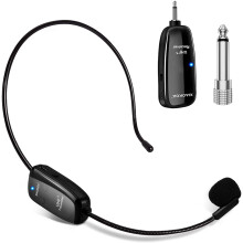 XIAOKOA Wireless Microphone Headset, UHF Head Microphones, USB-C Charging, 160ft Range, Mic for Tour Guide, Teaching, Speech, Fitness Instructor, Dan