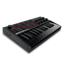 Akai Professional MPK Mini MK3-25 Keys USB MIDI Keyboard Controller with 8 Backlit Drum Pads, 8 Buttons, Music Production Software and Native Instrum