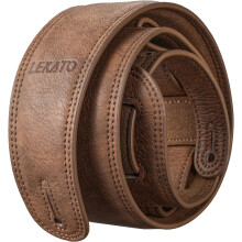 LEKATO Leather Guitar Strap with Thicken Foam Padded Bass Shoulder Strap Leather Electric Guitar Strap for Bass,Guitars,long Foam Cushion Padded Guit