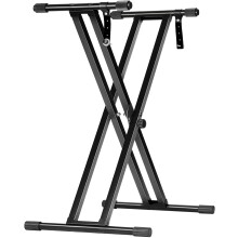 CAHAYA Heavy Duty Keyboard Stand - Double X Piano Stand for 61 76 88 Key Piano Keyboard, 60kg Max Load, 61-99cm Height Adjustable Musical Instruments