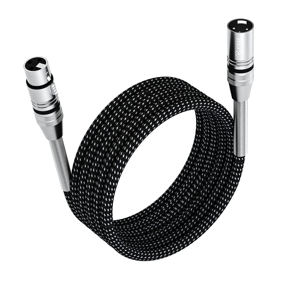 Fibbr Xlr Cable 30M, Microphone Cable Nylon Braided Xlr Male To Female