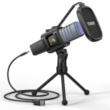 TONOR USB Condenser Microphone, Cardioid Pattern Computer Microphone for Conference, Streaming, Podcast, Gaming, Twitch, for Laptop, Desktop PC, 200