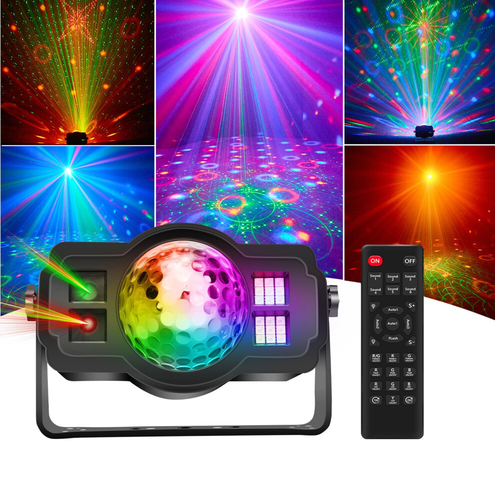 Findisco Disco Ball Light With Magic Ball Effect,18 Led Rgb Strobe Lights,9 Sou