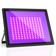 LED Black Light, Blacklight & UV Projector for Christmas, Halloween, Incandescent Neon Party, Body Painting, UV Resin Curing Light, IP66 Waterproof (