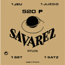 Savarez 655857 Classical Guitars Strings Set Traditional Concert 520P Standard Tension Nylon Red