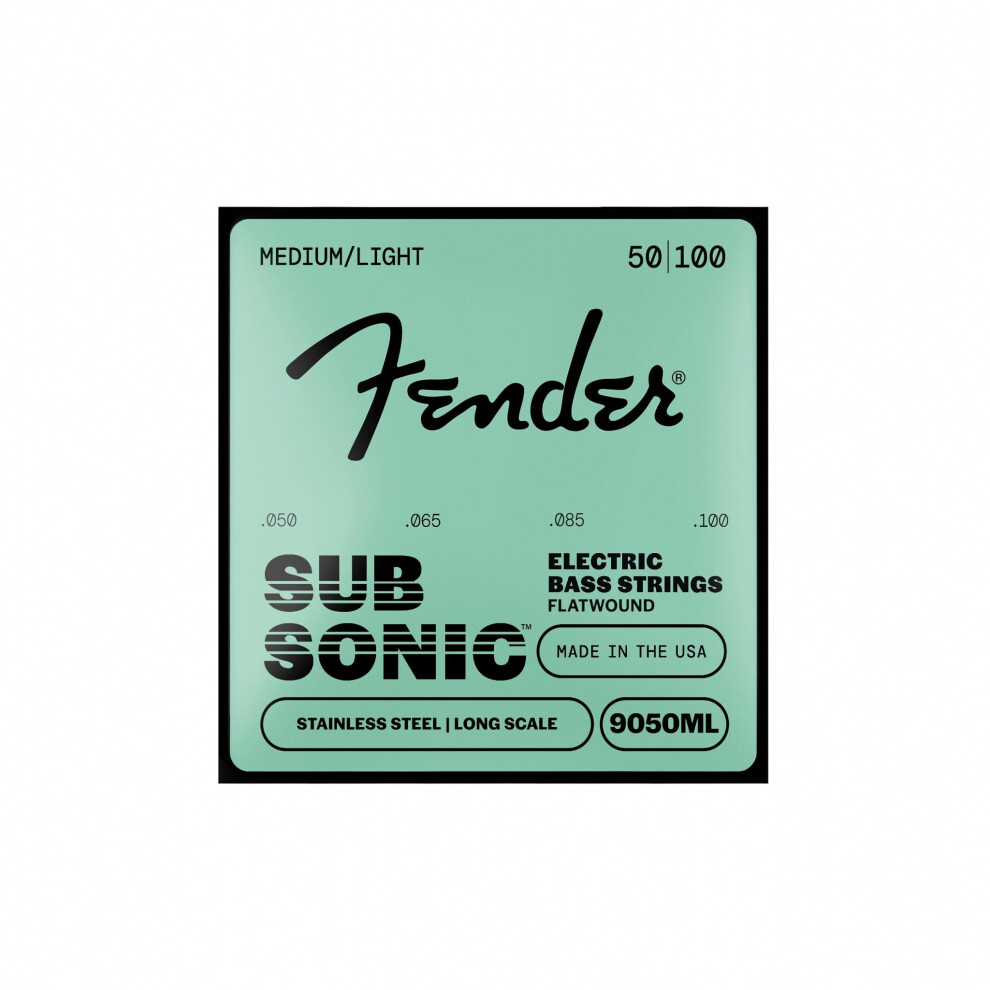 Fender Flatwound String Set For Electric Bass-9050Ml (050/100) - Stainless Steel,0739050405