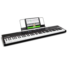 Alesis Recital 88 Key Digital Piano Keyboard with Semi Weighted Keys, Built-In Speakers and Piano Lessons