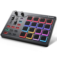 Donner MIDI Pad Controller Keyboard USB Type-C, Professional Drum Pad Machine Beat Maker with 16 Pads, MIDI out, 2 Assignable Fader and Knobs (STARRY