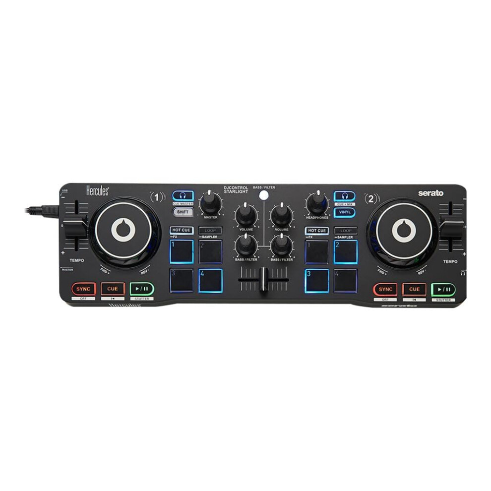 Hercules Djcontrol Starlight – Compact Dj Controller With Built-In Lig