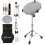 Donner Drum Practice Pad Kit, Double-Sided 12" Pad, Drumsticks, Adjustable Stand Fits 10''-14'' Drums 1
