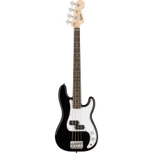 Fender Squier Electric Bass - Mini Precision Bass in Black, Comes with Free Virtual Lessons
