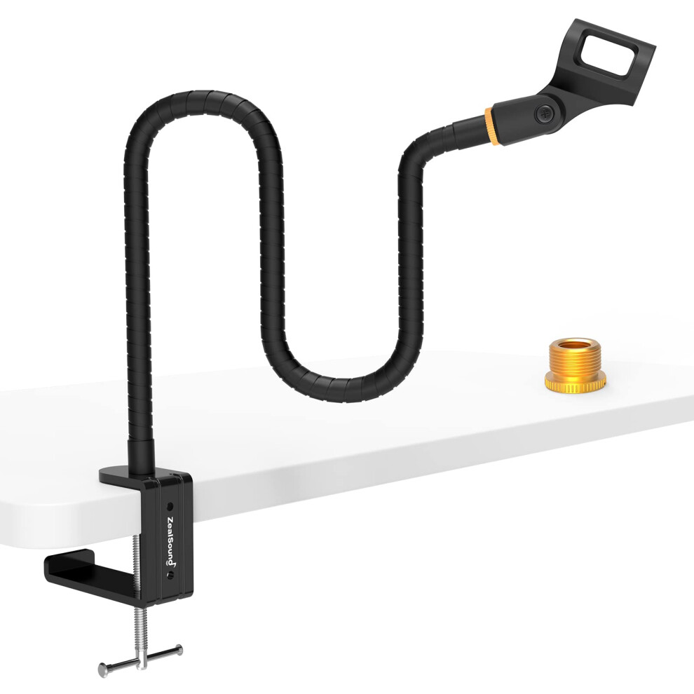 Zealsound Compact Microphone Arm, Flexible & Space-Saving Desk Goosene