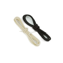 Guyker Tinned Copper Guitar Wire - Braided Cloth-Covered, Vintage-Style Pushback, 10 Feet (3 Meters) - Black/White
