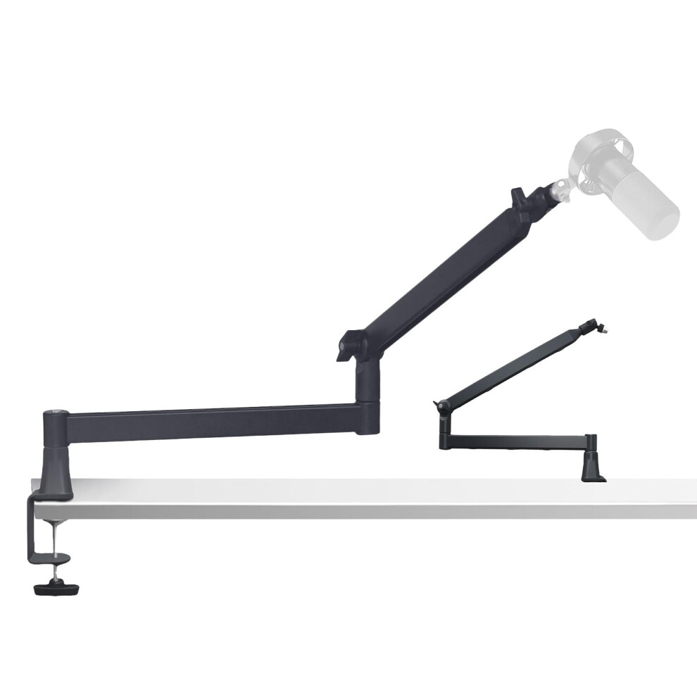 Yazoni Microphone Boom Arm, Low Profile Mic Arm Stand With Desk Mount