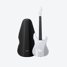 AeroBand Smart Guitar Stringless, Acoustic Electric Travel, Portable Silent with Removable Fretboard for Enthusiasts, Adults, Teenagers, MIDI (White