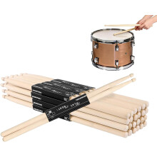 12 Pairs Drum Sticks, 5A Classic Maple Drumsticks, Drum Sticks Wood Tip with Carry Bag for Students and Adults
