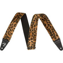 Fender Wild Animal Print Guitar Strap, Leopard, 2" wide Polyester Faux